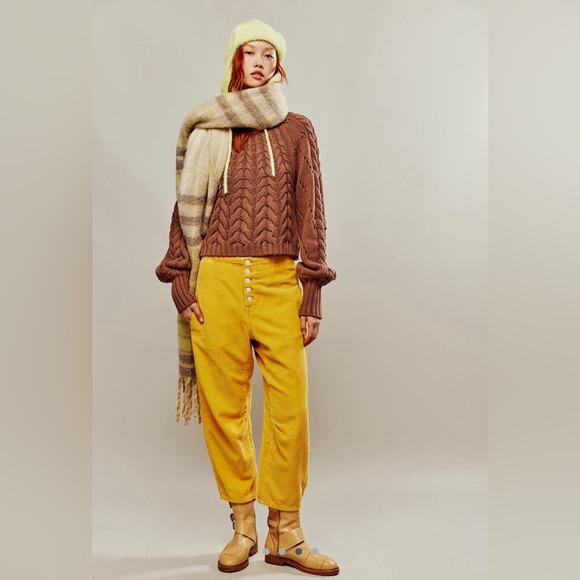 NWOT Free People Sandra Pullover Cable Knit Sweater in Brown - Medium - Picture 4 of 10